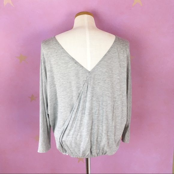 Soft Joie Foil Liza Top Grey XS Oversized Jersey Knit Dolman Sleeves - Picture 3 of 8
